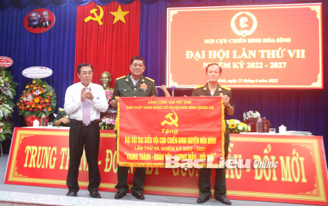 Đại hội Hội Cựu chiến binh huyện Hòa Bình nhiệm kỳ 2022 - 2027 thành công tốt đẹp
