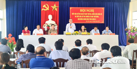 Đoàn ĐBQH tỉnh và HĐND 2 cấp: Tiếp xúc cử tri tại huyện Đông Hải và TP. Bạc Liêu