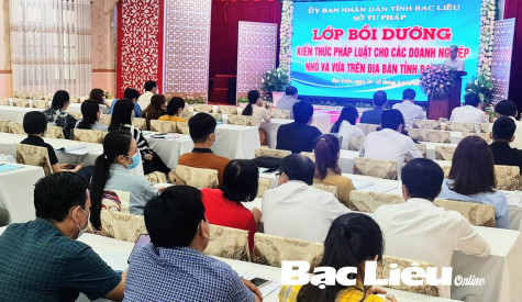 Bạc Liêu tập huấn nâng cao kiến thức pháp luật cho các doanh nghiệp nhỏ và vừa