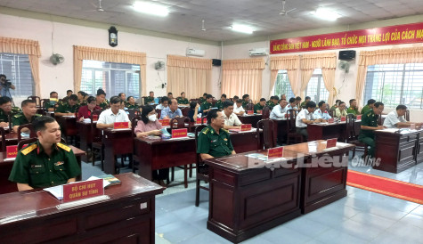Gần 100 báo cáo viên pháp luật được tập huấn Luật Biên phòng Việt Nam