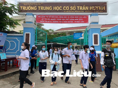 Bạc Liêu: Tỷ lệ đậu tốt nghiệp THPT năm 2022 đạt 99,67%
