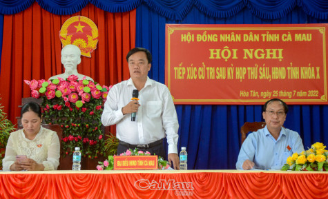 Cử tri tiếp tục chia sẻ và góp sức cùng địa phương