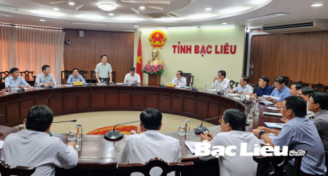 Phó Chủ tịch Thường trực UBND tỉnh - Lê Tấn Cận làm việc với Ban Quản lý dự án Mỹ Thuận
