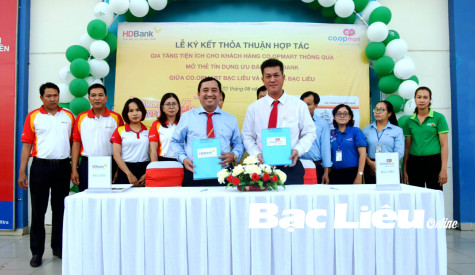 HDBank Bạc Liêu và Co.opmart Bạc Liêu: Ký kết thỏa thuận hợp tác gia tăng tiện ích cho khách hàng