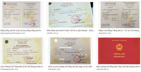 Văn bằng, chứng chỉ giả được rao bán tràn lan