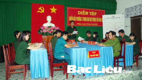 Diễn tập chiến đấu cấp xã trong khu vực phòng thủ: Sát thực tế và hoàn thành tốt nhiệm vụ
