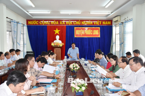 Đoàn giám sát HĐND tỉnh làm việc với huyện Phước Long về thực hiện Nghị quyết 68 của Chính phủ