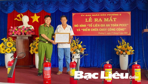 Phường 5 ra mắt “Tổ liên gia an toàn phòng cháy chữa cháy”