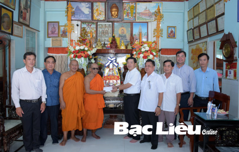Thứ trưởng, Phó Chủ nhiệm Ủy ban Dân tộc - Lê Sơn Hải:​ Thăm, chúc mừng Hội Đoàn kết sư sãi yêu nước tỉnh Bạc Liêu nhân dịp lễ Sen Đôn-ta