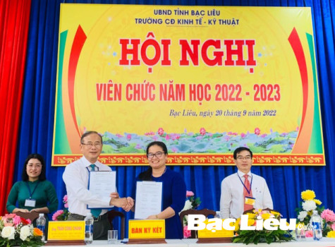 Hội nghị viên chức Trường cao đẳng Kinh tế - Kỹ thuật Bạc Liêu: Thông qua 34 chỉ tiêu chủ yếu phấn đấu trong năm học 2022 - 2023