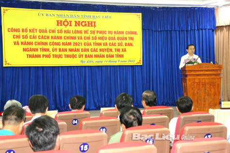 Kiểm tra công tác cải cách hành chính và kiểm soát thủ tục hành chính năm 2022 trên địa bàn tỉnh Bạc Liêu