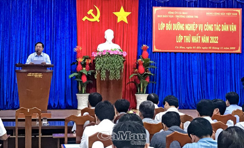 Bồi dưỡng nghiệp vụ công tác dân vận