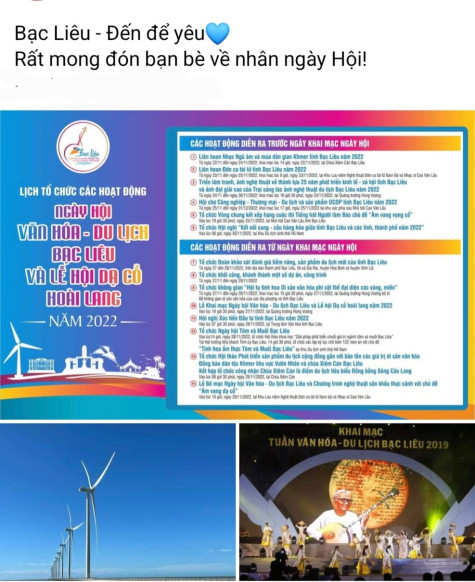 Lời mời từ Bạc Liêu