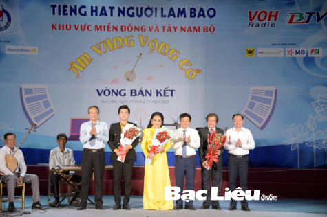 12 thí sinh tham gia vòng bán kết Hội thi Tiếng hát người làm báo tại Bạc Liêu
