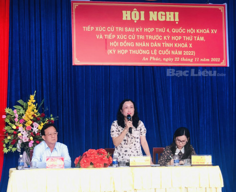Đoàn đại biểu Quốc hội và HĐND tỉnh: Tiếp xúc cử tri các huyện Phước Long, Hồng Dân, Đông Hải và TX. Giá Rai