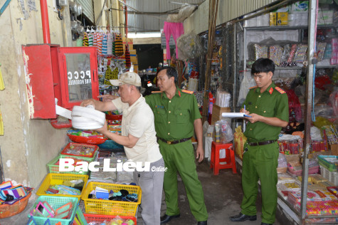 Kiểm tra công tác phòng cháy chữa cháy tại chợ Ngan Dừa