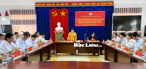 Cụm thi đua Mặt trận Tổ quốc các tỉnh Nam sông Hậu kiểm tra tại Bạc Liêu