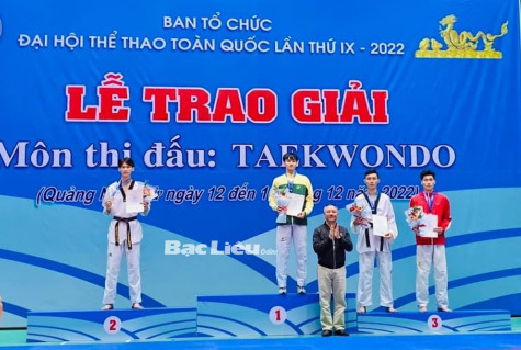 Đại hội Thể thao toàn quốc lần thứ IX - năm 2022: Bạc Liêu đoạt 36 huy chương các loại
