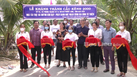 Khánh thành cầu giao thông trị giá trên 160 triệu đồng tại xã Phong Thạnh Tây B