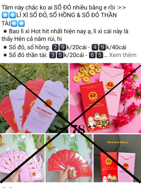 Cẩn trọng khi kinh doanh, sử dụng bao lì xì in hình tiền, quốc huy