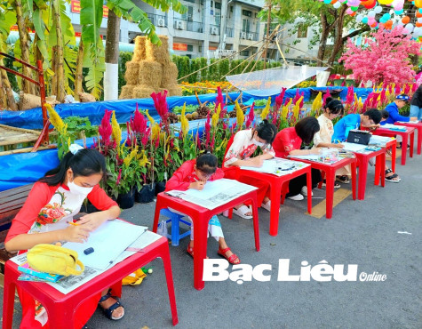 TP. Bạc Liêu: 78 thí sinh tham gia hội thi vẽ tranh mừng Đảng, mừng xuân Quý Mão 2023