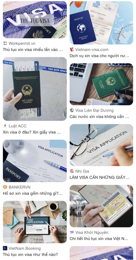 Xin visa qua mạng​ mất hàng ngàn đô-la Mỹ