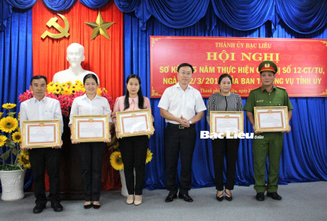 TP. Bạc Liêu: Sơ kết 5 năm thực hiện Chỉ thị 12 của Ban Thường vụ Tỉnh ủy