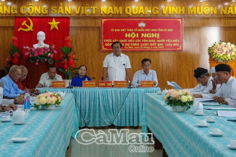 Chức sắc, chức việc các tôn giáo góp ý Dự thảo Luật đất đai (sửa đổi)