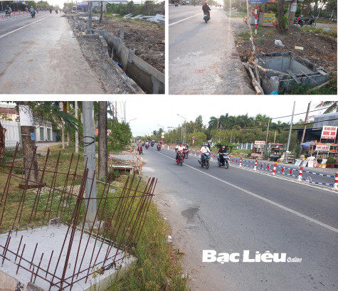 Thi công cống thoát nước tiềm ẩn nguy cơ mất an toàn giao thông
