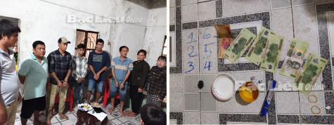 Bắt quả tang 7 nam, nữ lắc tài xỉu ăn tiền