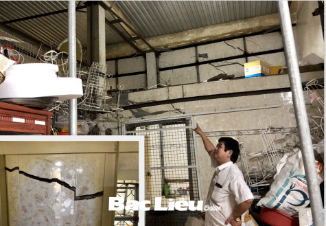 Bức xúc vì nhà hư hỏng nghi do căn hộ xây dựng cặp bên