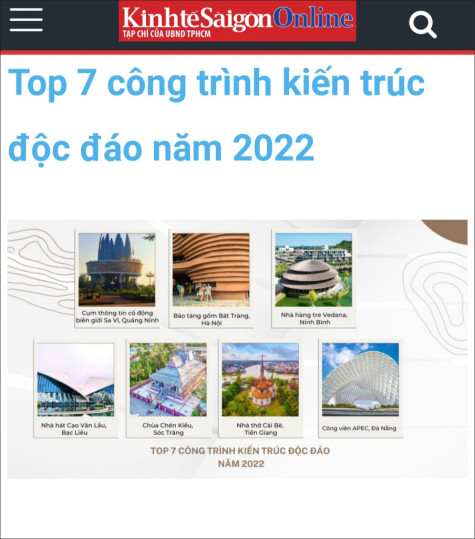 Nhà hát Cao Văn Lầu được bình chọn là một trong 7 công trình kiến trúc độc đáo