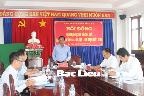 Thẩm định Lịch sử Đảng bộ Khối các cơ quan tỉnh