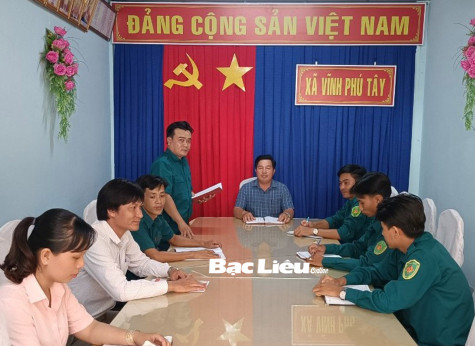 Chi bộ Quân sự xã Vĩnh Phú Tây:​ Nhiều năm liền hoàn thành xuất sắc nhiệm vụ