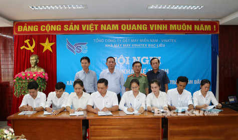 Xây dựng Nhà máy Vinatex Bạc Liêu điển hình về phong trào Toàn dân bảo vệ an ninh Tổ quốc
