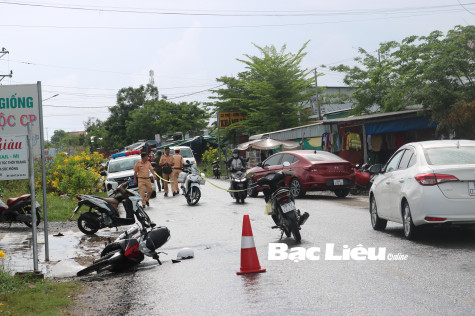 TP. Bạc Liêu: Va chạm giữa 2 xe máy, một người tử vong