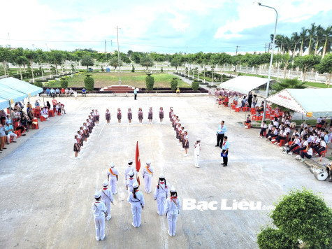 Huyện Vĩnh Lợi: Hơn 300 học sinh tham gia Hội thi Nghi thức Đội cấp huyện năm học 2022 - 2023