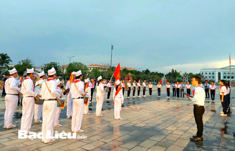 Gần 250 đội viên tham dự hội thi “Nghi thức Đội” tỉnh Bạc Liêu năm học 2022 - 2023