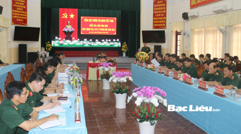 Tổng cục Chính trị Quân đội nhân dân nhân Việt Nam: Kiểm tra công tác Đảng, công tác chính trị tại tỉnh Bạc Liêu