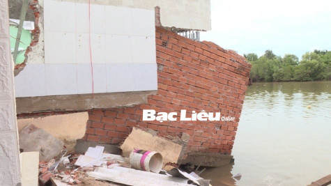 TX. Giá Rai: 96 căn nhà bị thiệt hại do sạt lở