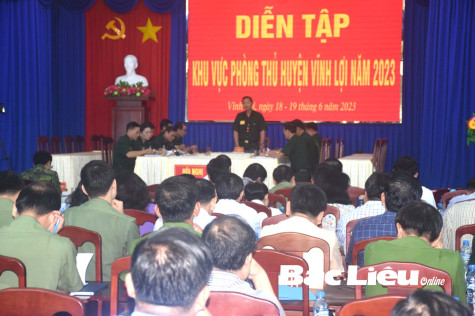 Hoàn thành tốt Diễn tập khu vực phòng thủ 1 bên 2 cấp năm 2023
