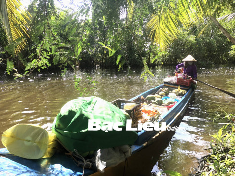 Ghe hàng bông miền sông nước