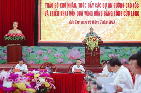 Thủ tướng Phạm Minh Chính làm việc với 13 địa phương ĐBSCL về thúc đẩy các dự án cao tốc và ODA