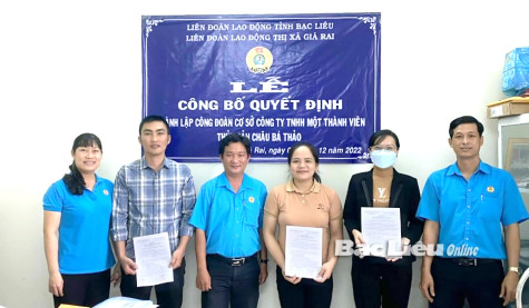 Phát triển mới trên 570 đoàn viên công đoàn