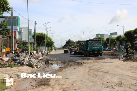 TP. Bạc Liêu: Đường Võ Văn Kiệt sắp được thông tuyến