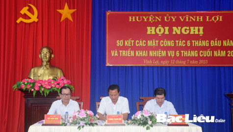 Huyện Vĩnh Lợi triển khai nhiệm vụ 6 tháng cuối năm 2023