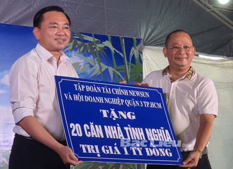 Bạc Liêu nhận hỗ trợ 1 tỷ đồng để cất 20 căn nhà tình nghĩa