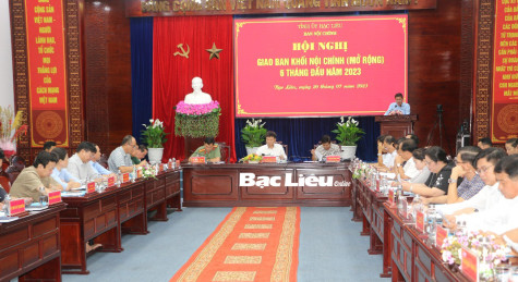 Hội nghị giao ban khối nội chính 6 tháng đầu năm 2023