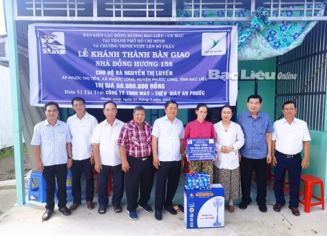 ​Bàn giao 3 căn nhà đồng hương cho huyện Phước Long và TX. Giá Rai
