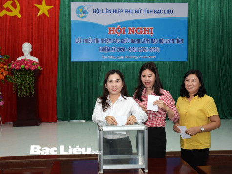 Hội LHPN tỉnh tổ chức lấy phiếu tín nhiệm giữa nhiệm kỳ